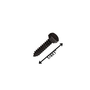 TORNILLO TIRAFONDO HEXAGONAL NEGRO 1/4 X 1