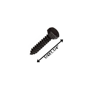 TORNILLO TIRAFONDO HEXAGONAL NEGRO 1/4 X 1 1/4