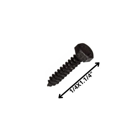 TORNILLO TIRAFONDO HEXAGONAL NEGRO 1/4 X 1 1/4