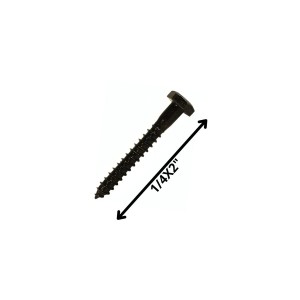 TORNILLO TIRAFONDO HEXAGONAL NEGRO 1/4 X 2