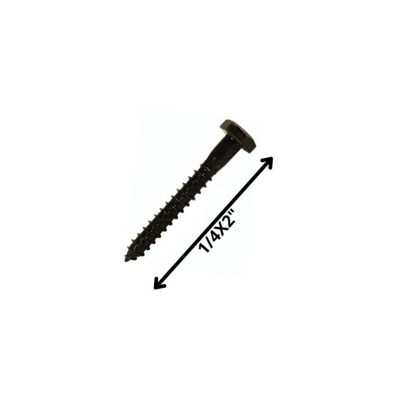TORNILLO TIRAFONDO HEXAGONAL NEGRO 1/4 X 2