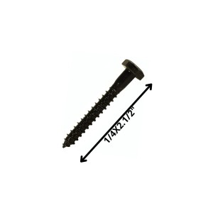 TORNILLO TIRAFONDO HEXAGONAL NEGRO 1/4 X 21/2