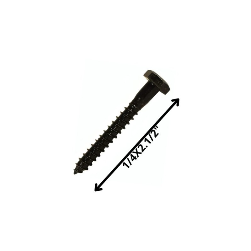 TORNILLO TIRAFONDO HEXAGONAL NEGRO 1/4 X 21/2