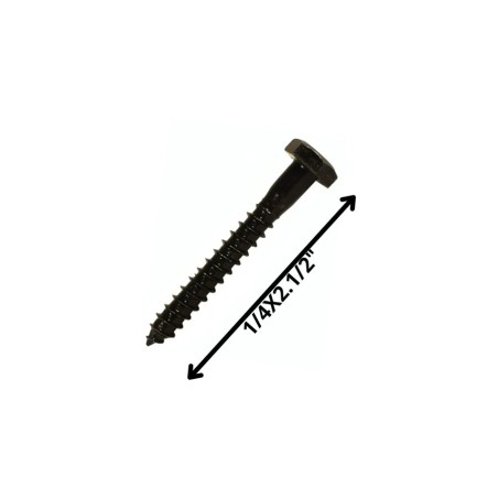 TORNILLO TIRAFONDO HEXAGONAL NEGRO 1/4 X 21/2