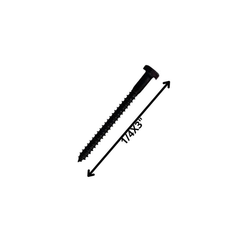 TORNILLO TIRAFONDO HEXAGONAL NEGRO 1/4 X 3