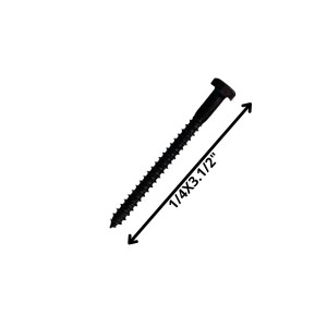 TORNILLO TIRAFONDO HEXAGONAL NEGRO 1/4 X 31/2