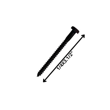 TORNILLO TIRAFONDO HEXAGONAL NEGRO 1/4 X 31/2