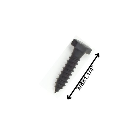TORNILLO TIRAFONDO HEXAGONAL NEGRO 3/8 X 1 1/4