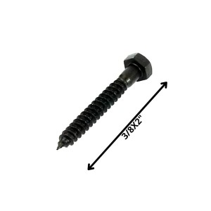 TORNILLO TIRAFONDO HEXAGONAL NEGRO 3/8 X 2