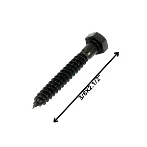 TORNILLO TIRAFONDO HEXAGONAL NEGRO 3/8 X 2 1/2