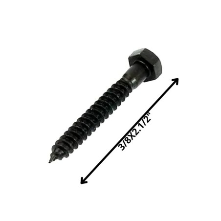 TORNILLO TIRAFONDO HEXAGONAL NEGRO 3/8 X 2 1/2