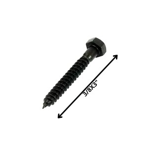 TORNILLO TIRAFONDO HEXAGONAL NEGRO 3/8 X 3