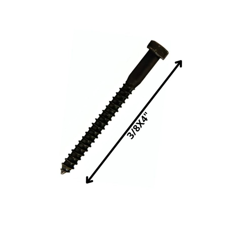 TORNILLO TIRAFONDO HEXAGONAL NEGRO 3/8 X 4