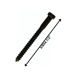 TORNILLO TIRAFONDO HEXAGONAL NEGRO 3/8 X 4 1/2