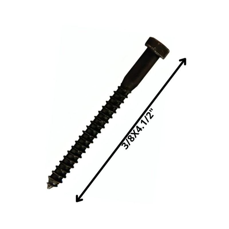 TORNILLO TIRAFONDO HEXAGONAL NEGRO 3/8 X 4 1/2