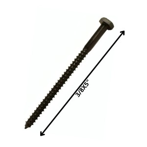 TORNILLO TIRAFONDO HEXAGONAL NEGRO 3/8 X 5