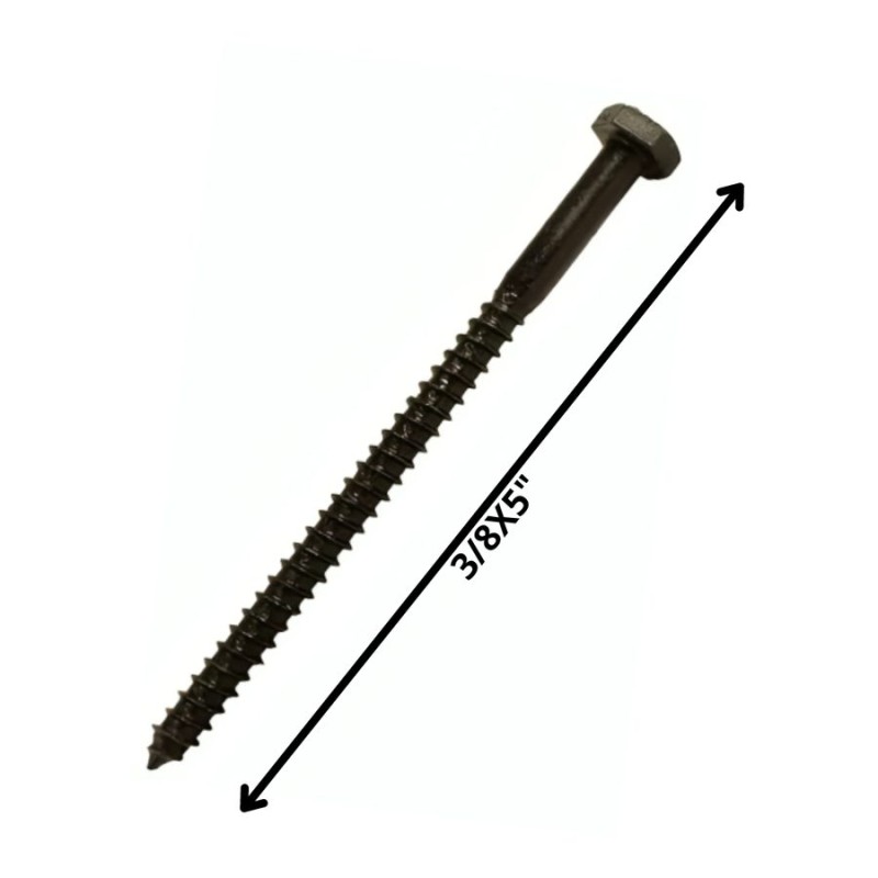 TORNILLO TIRAFONDO HEXAGONAL NEGRO 3/8 X 5
