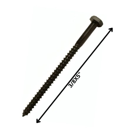 TORNILLO TIRAFONDO HEXAGONAL NEGRO 3/8 X 5