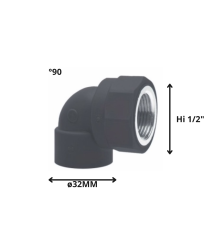Codo Polifusion Rosca Metal...