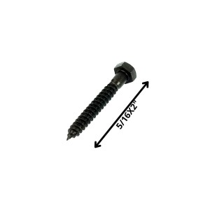 TORNILLO TIRAFONDO HEXAGONAL NEGRO 5/16 X 2