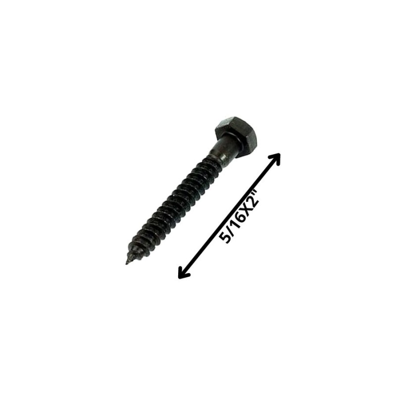 TORNILLO TIRAFONDO HEXAGONAL NEGRO 5/16 X 2