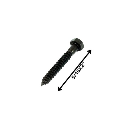 TORNILLO TIRAFONDO HEXAGONAL NEGRO 5/16 X 2
