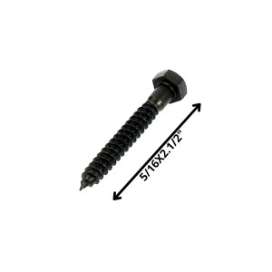 TORNILLO TIRAFONDO HEXAGONAL NEGRO 5/16 X 21/2