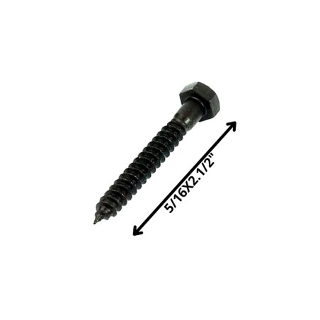 TORNILLO TIRAFONDO HEXAGONAL NEGRO 5/16 X 21/2