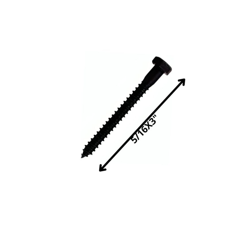 TORNILLO TIRAFONDO HEXAGONAL NEGRO 5/16 X 3