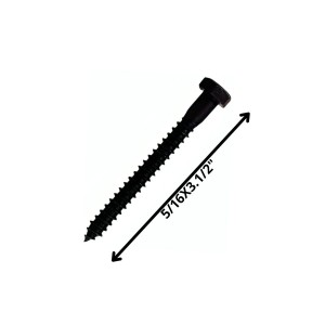 TORNILLO TIRAFONDO HEXAGONAL NEGRO 5/16 X 31/2