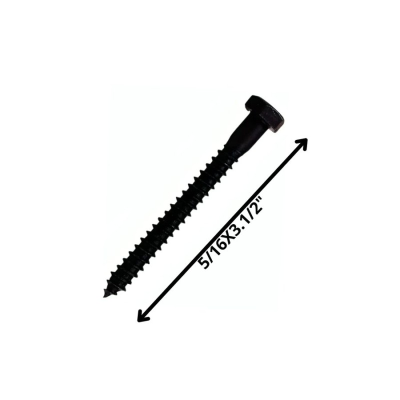 TORNILLO TIRAFONDO HEXAGONAL NEGRO 5/16 X 31/2