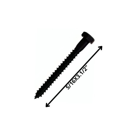 TORNILLO TIRAFONDO HEXAGONAL NEGRO 5/16 X 31/2