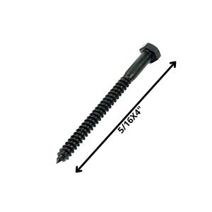 TORNILLO TIRAFONDO HEXAGONAL NEGRO 5/16 X 4