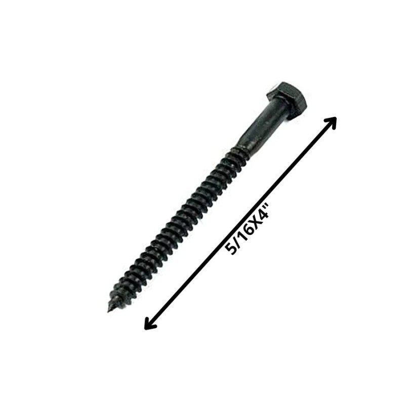 TORNILLO TIRAFONDO HEXAGONAL NEGRO 5/16 X 4