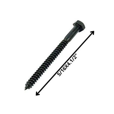 TORNILLO TIRAFONDO HEXAGONAL NEGRO 5/16 X 41/2