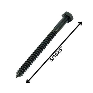 TORNILLO TIRAFONDO HEXAGONAL NEGRO 5/16 X 5