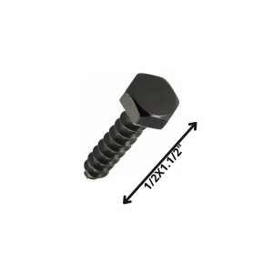 TORNILLO TIRAFONDO HEXAGONAL NEGRO 1/2 X 11/2