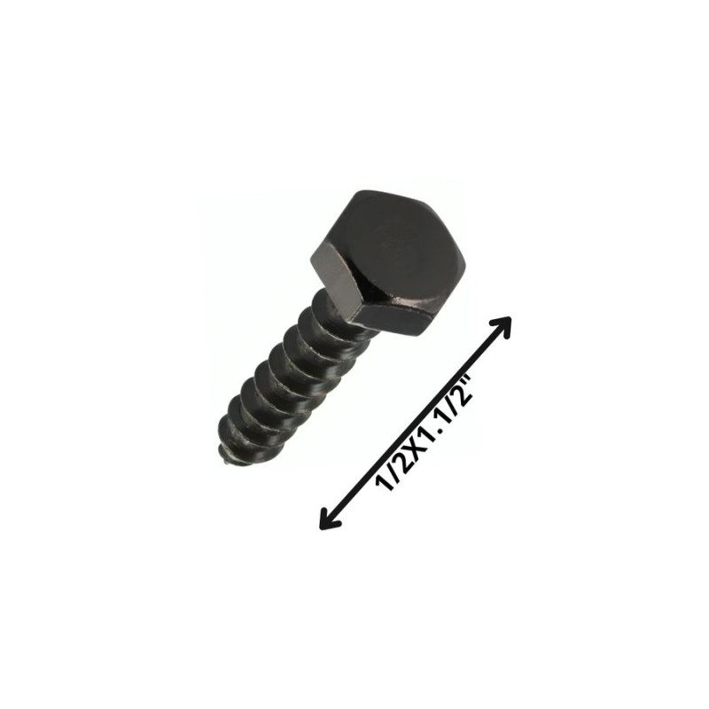TORNILLO TIRAFONDO HEXAGONAL NEGRO 1/2 X 11/2