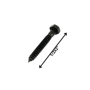 TORNILLO TIRAFONDO HEXAGONAL NEGRO 1/2 X 2