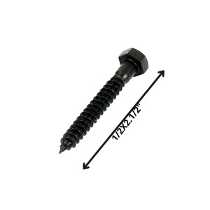 TORNILLO TIRAFONDO HEXAGONAL NEGRO 1/2 X 21/2