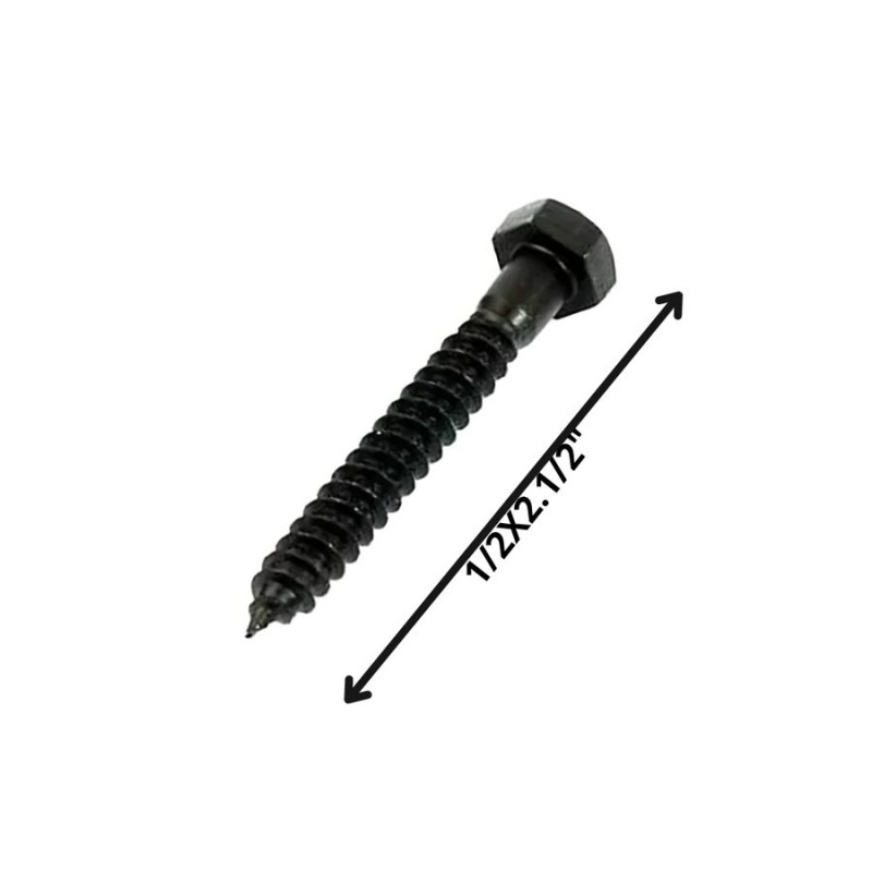 TORNILLO TIRAFONDO HEXAGONAL NEGRO 1/2 X 21/2