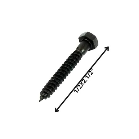 TORNILLO TIRAFONDO HEXAGONAL NEGRO 1/2 X 21/2
