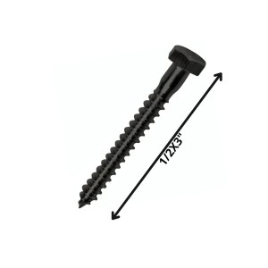 TORNILLO TIRAFONDO HEXAGONAL NEGRO 1/2 X 3