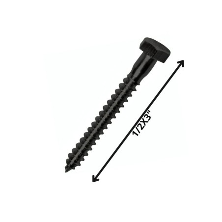 TORNILLO TIRAFONDO HEXAGONAL NEGRO 1/2 X 3