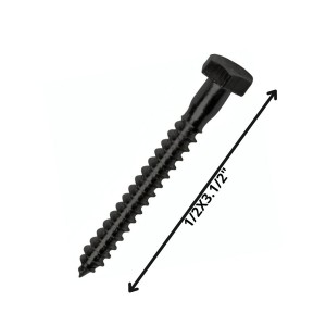 TORNILLO TIRAFONDO HEXAGONAL NEGRO 1/2 X 31/2