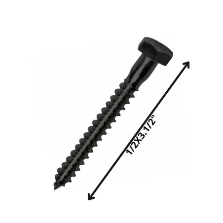 TORNILLO TIRAFONDO HEXAGONAL NEGRO 1/2 X 31/2