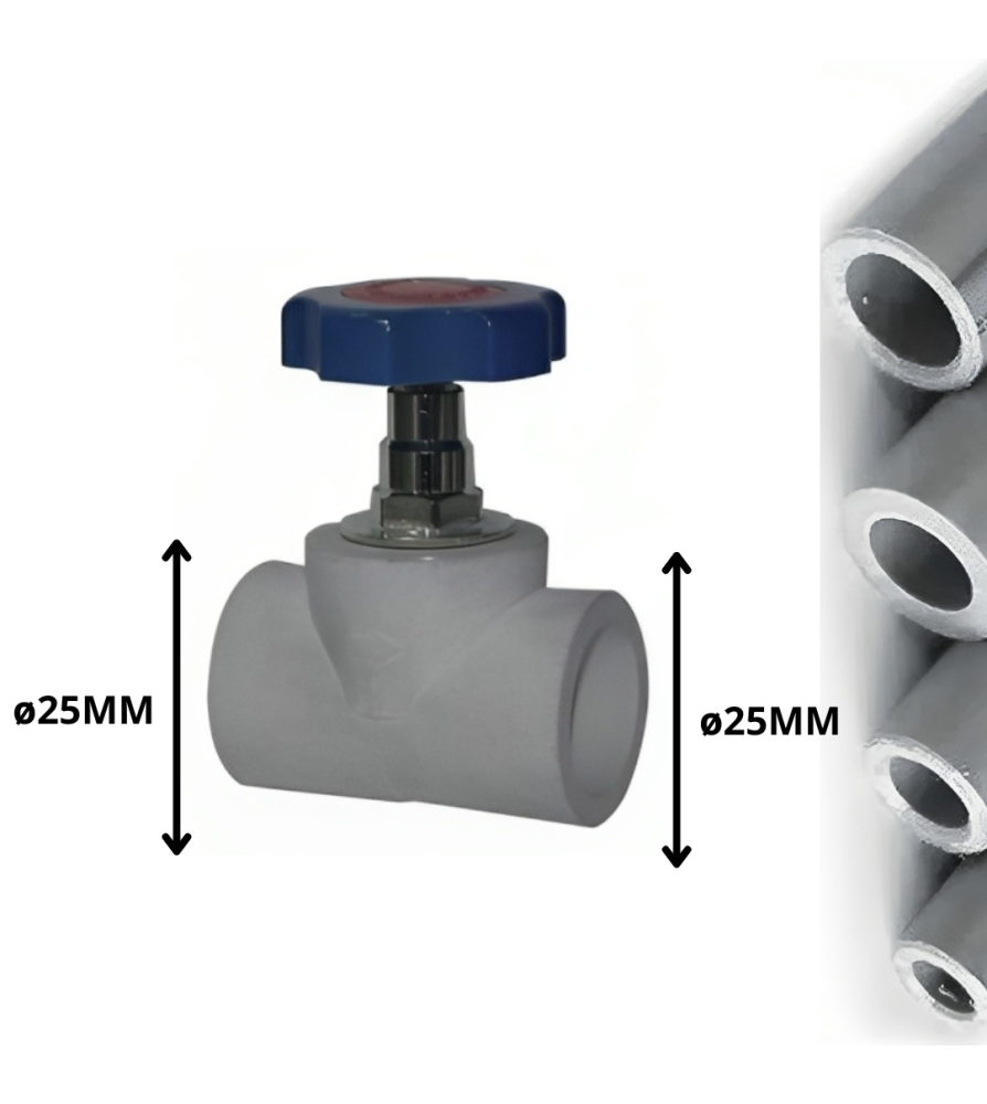 Llave Polifusion Paso 25 Mm Manilla Plastica 90129