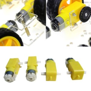 KIT CHASIS AUTO 4 RUEDAS CON MOTOR