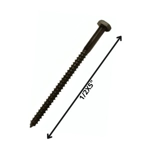 TORNILLO TIRAFONDO HEXAGONAL NEGRO 1/2 X 5