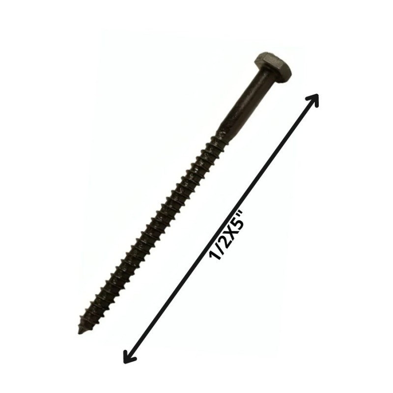 TORNILLO TIRAFONDO HEXAGONAL NEGRO 1/2 X 5